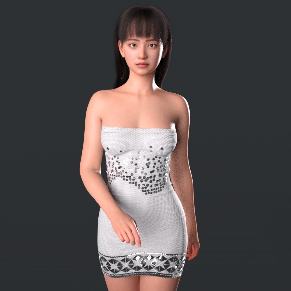 K3D Katiga Dress for Genesis 9 by N/A