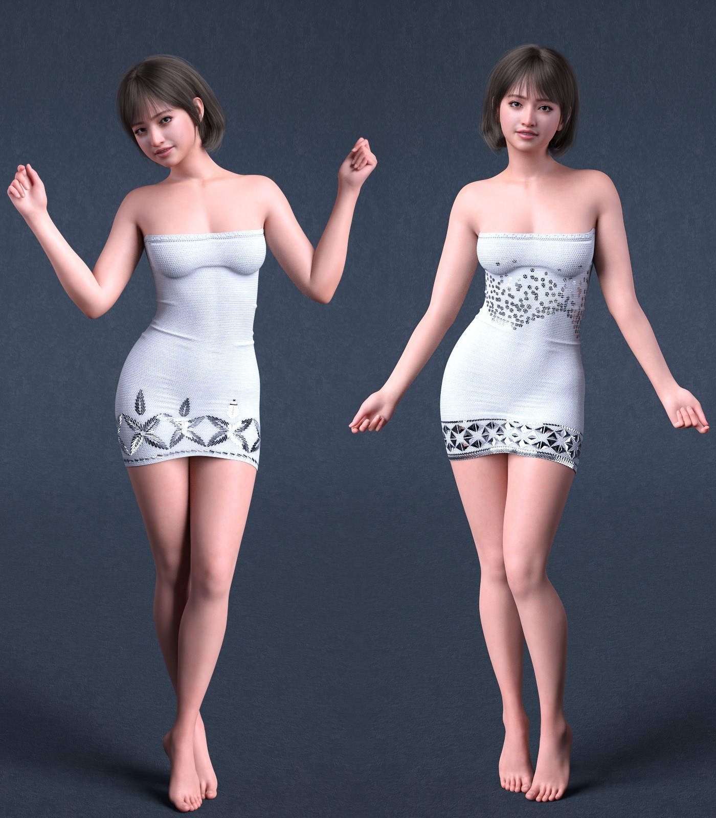 K3D Katiga Dress for Genesis 9 by N/A