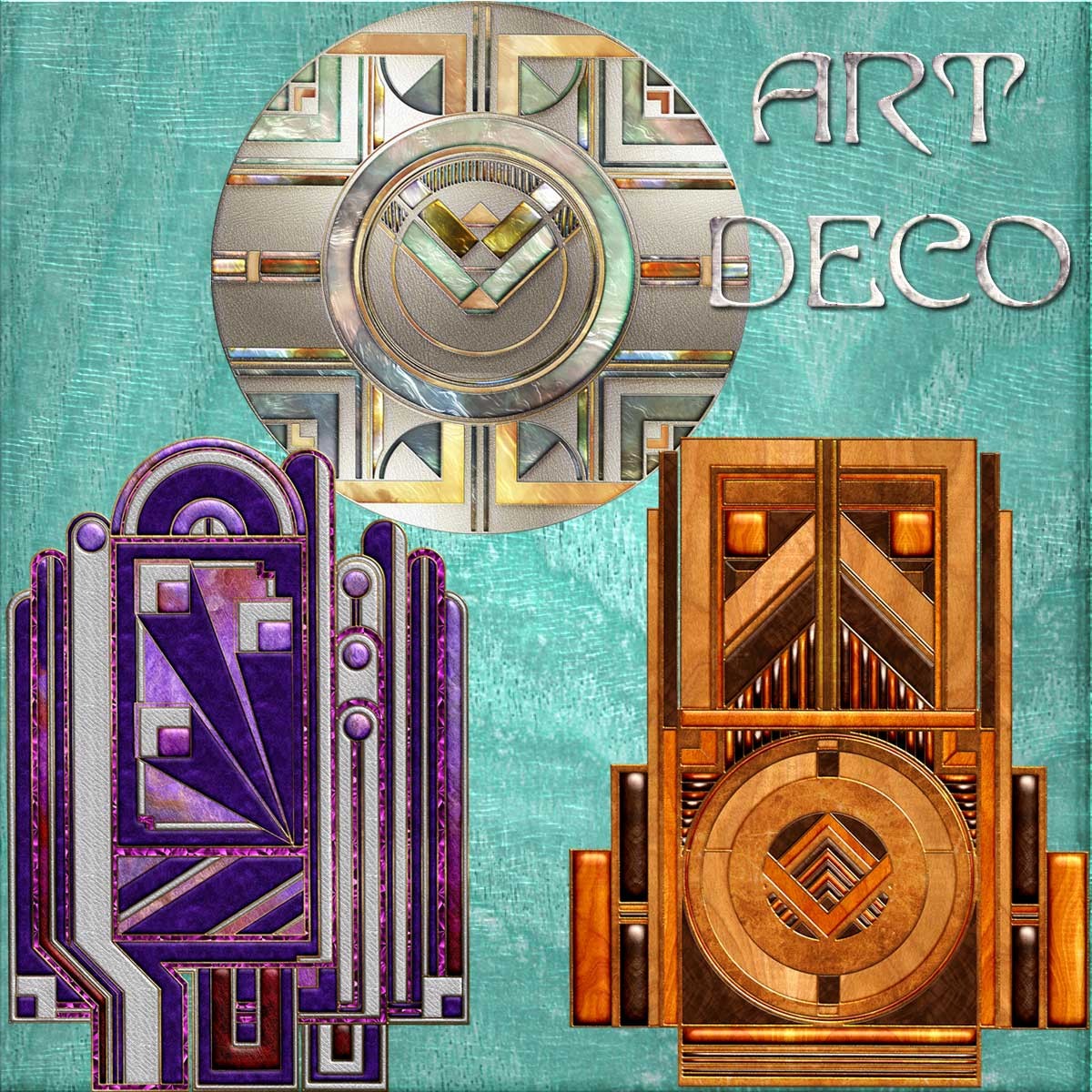 Harvest Moons Art Deco by N/A