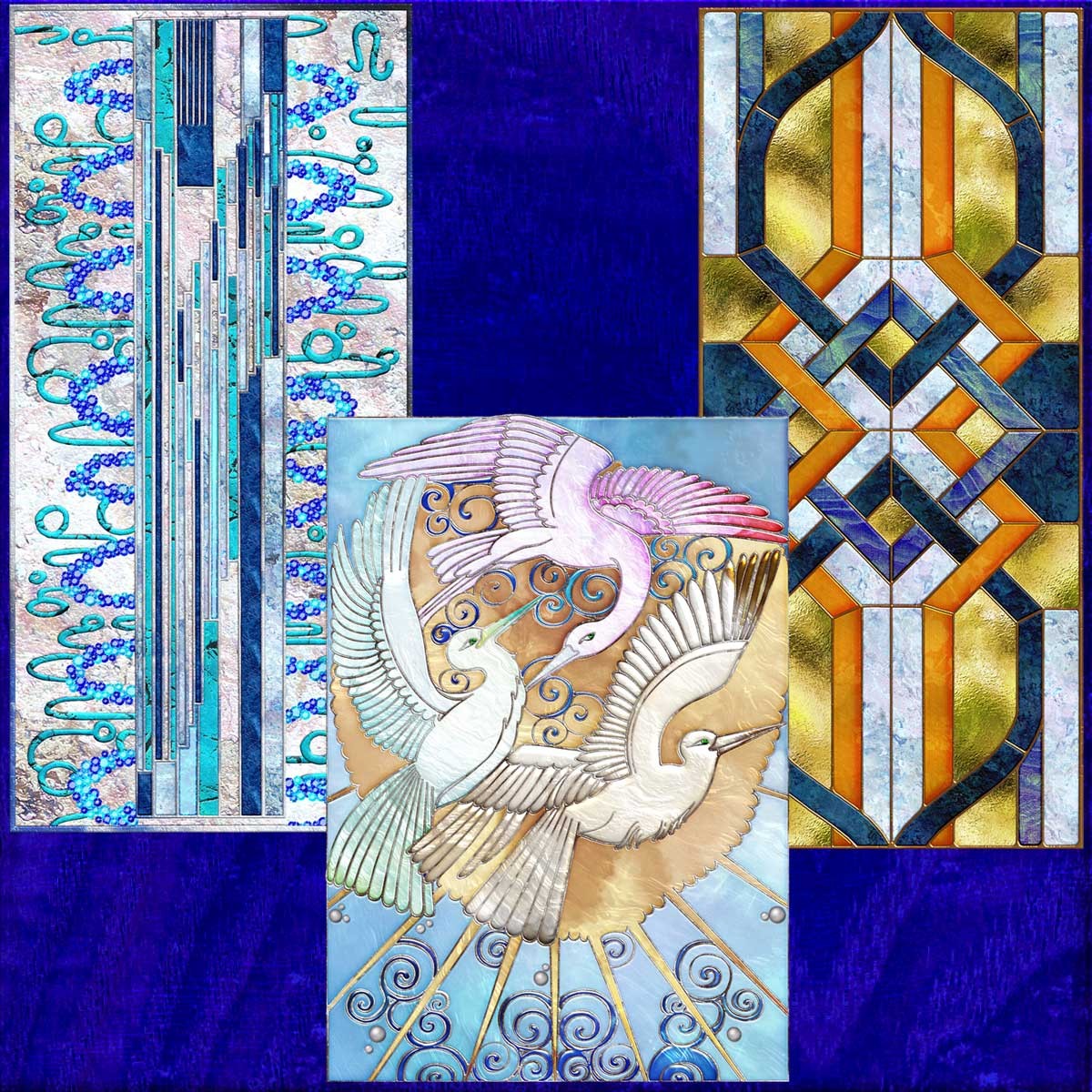 Harvest Moons Art Deco by N/A