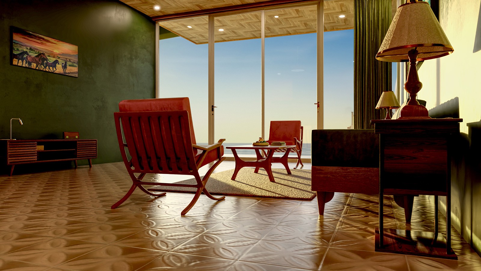 70s Living Room by N/A
