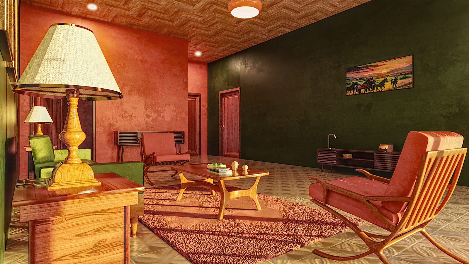 70s Living Room by N/A