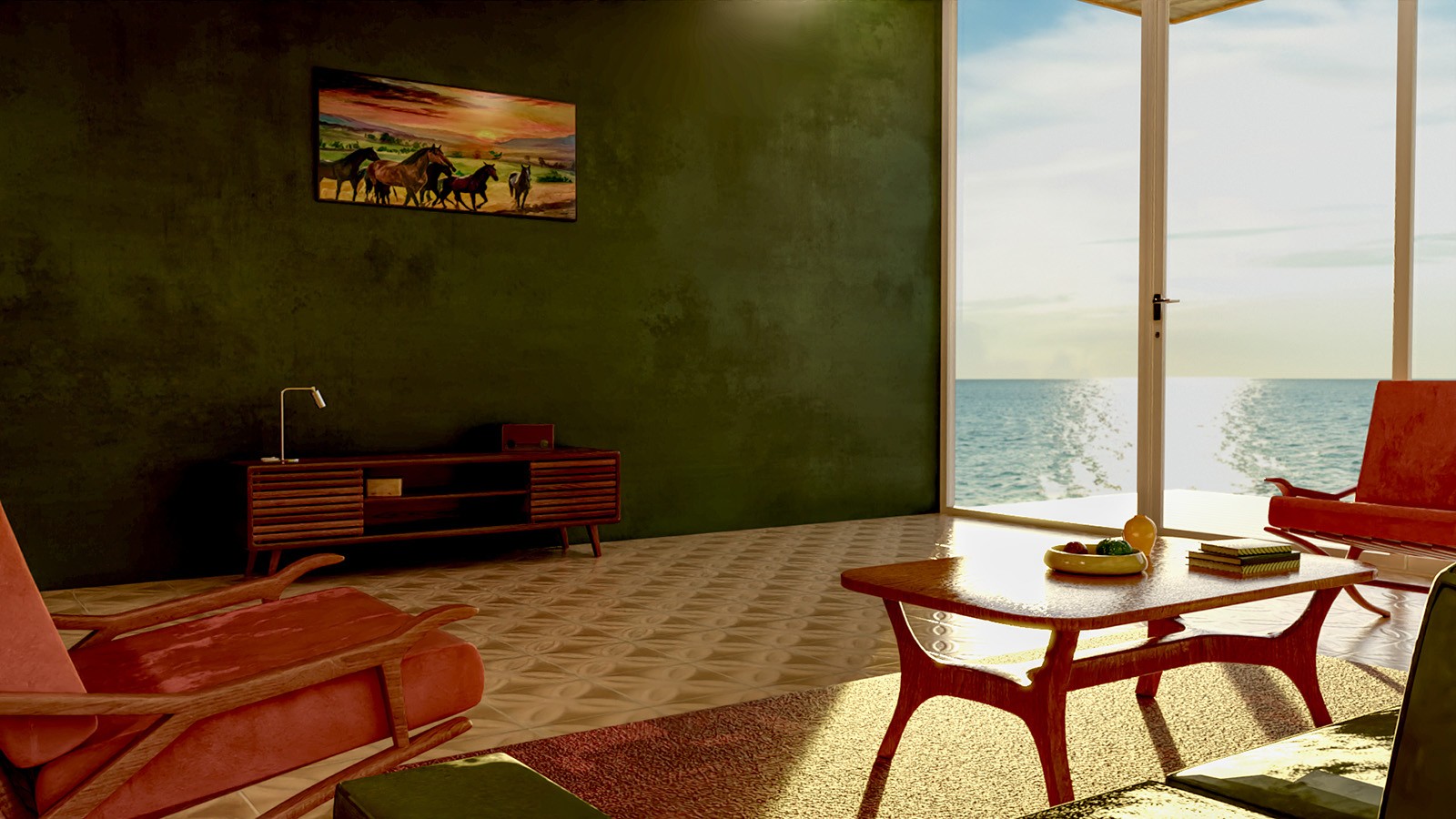 70s Living Room by N/A