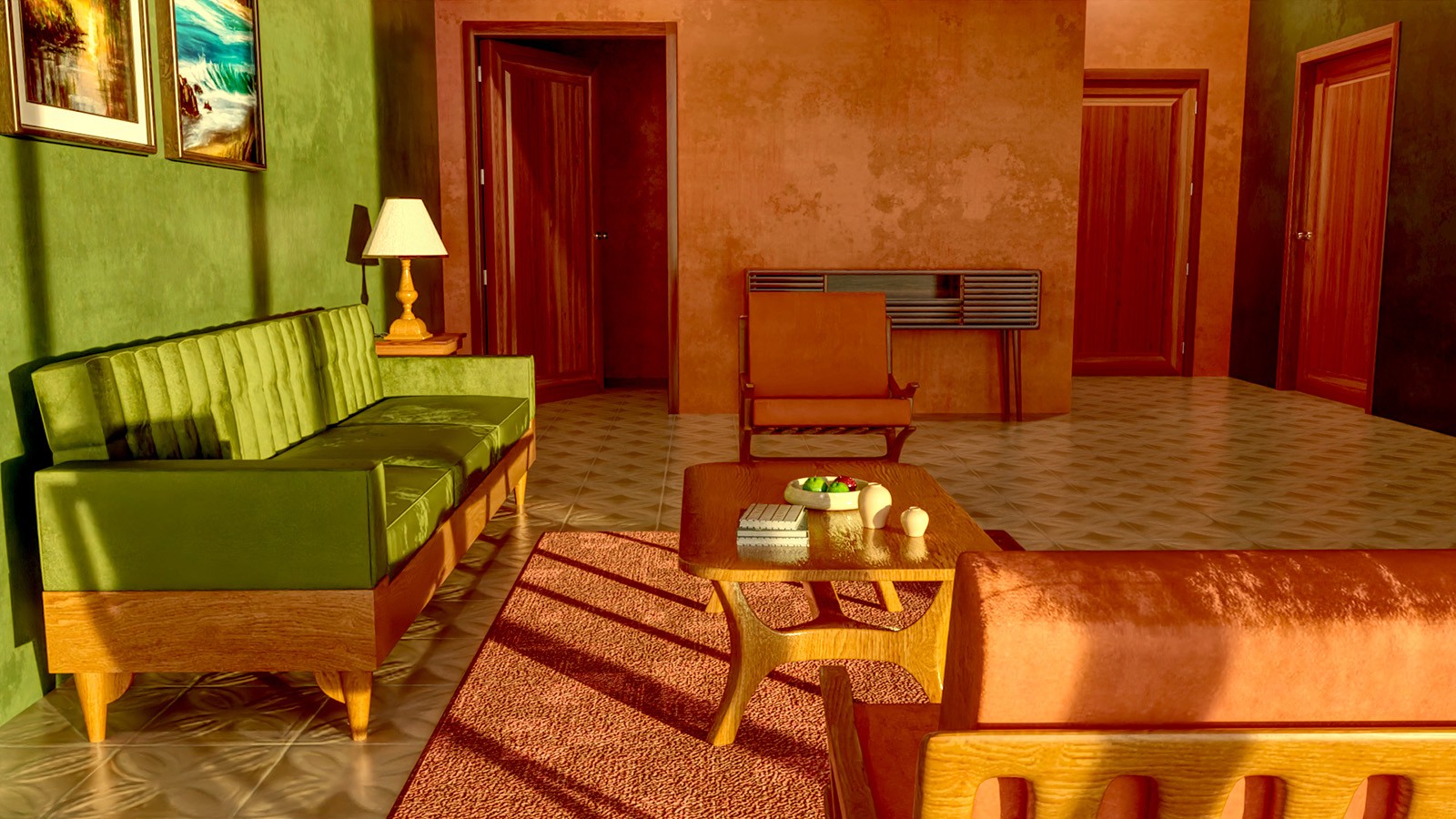 70s Living Room by N/A
