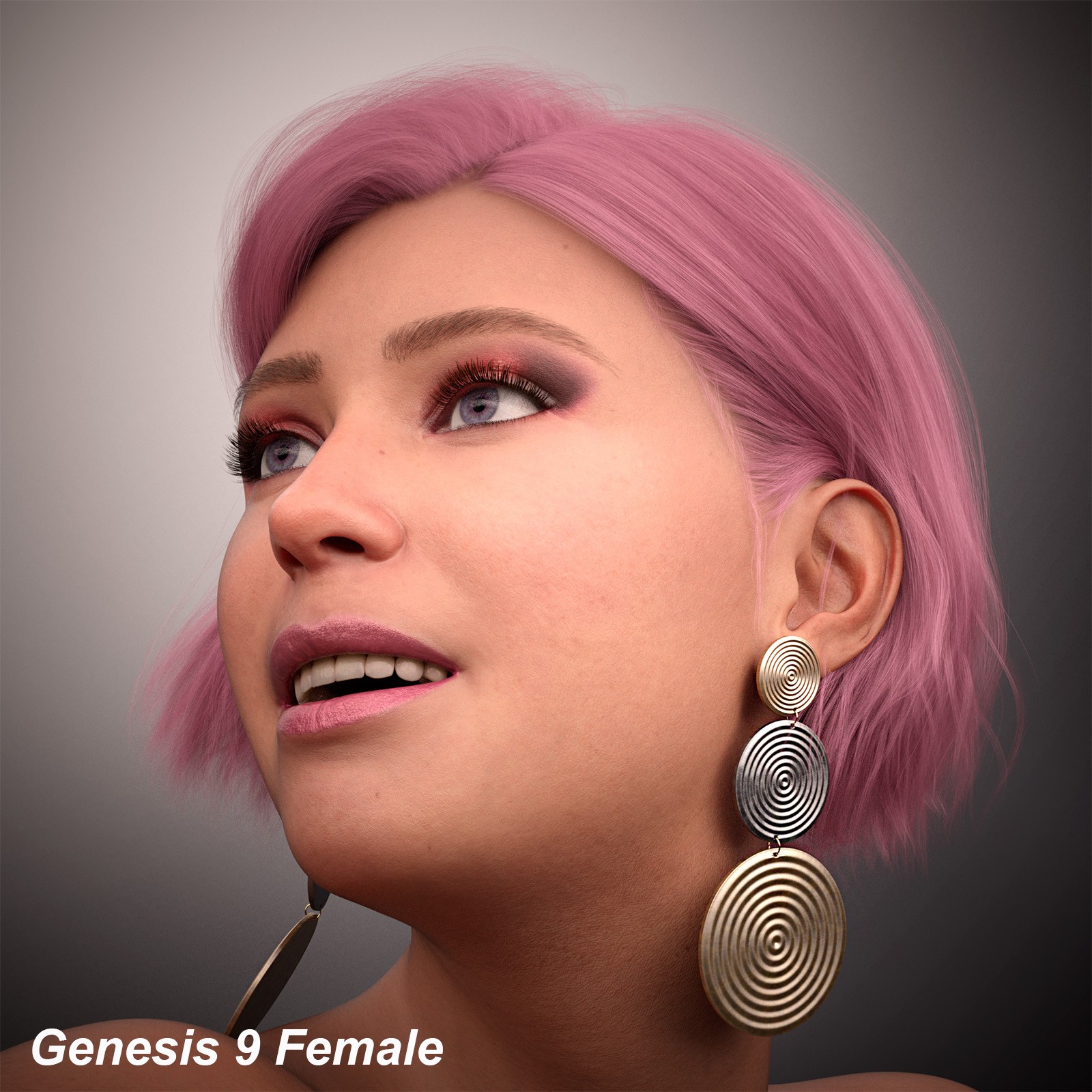 Oversized Geometrical Earrings for Genesis 9 by N/A