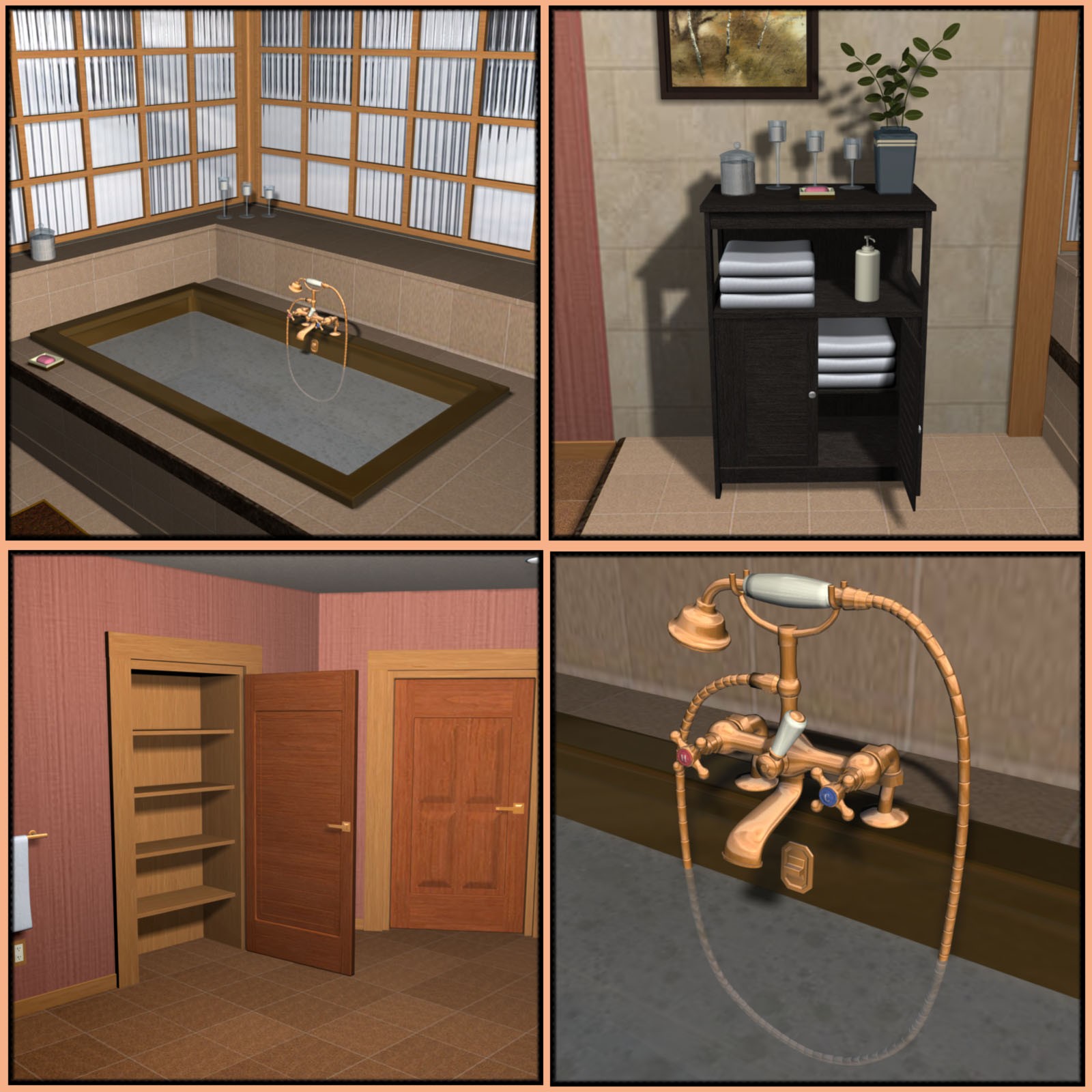 Spa-Tub Room Set by N/A
