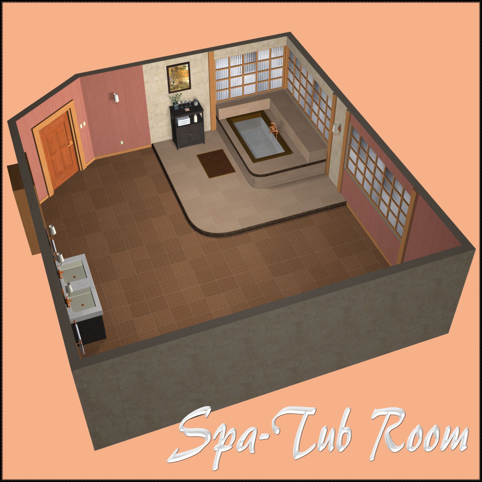 Spa-Tub Room Set by N/A