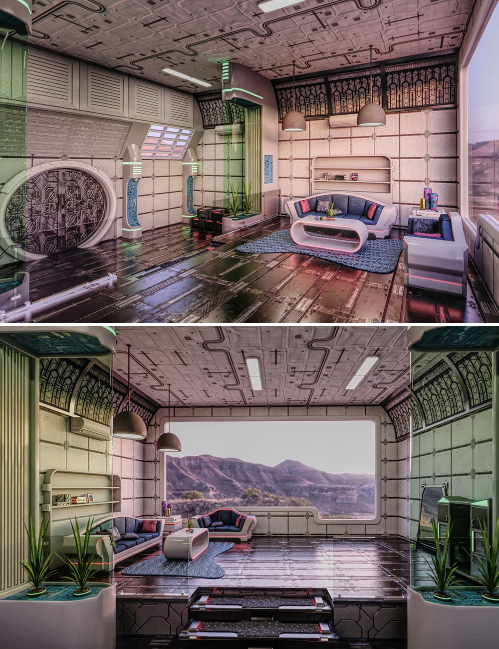 Scifi Living Space by N/A