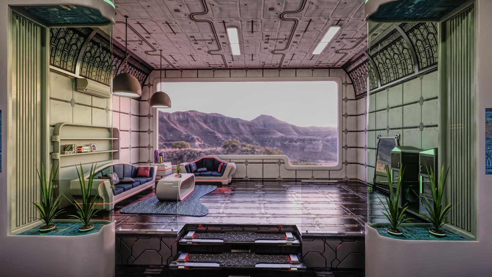 Scifi Living Space by N/A