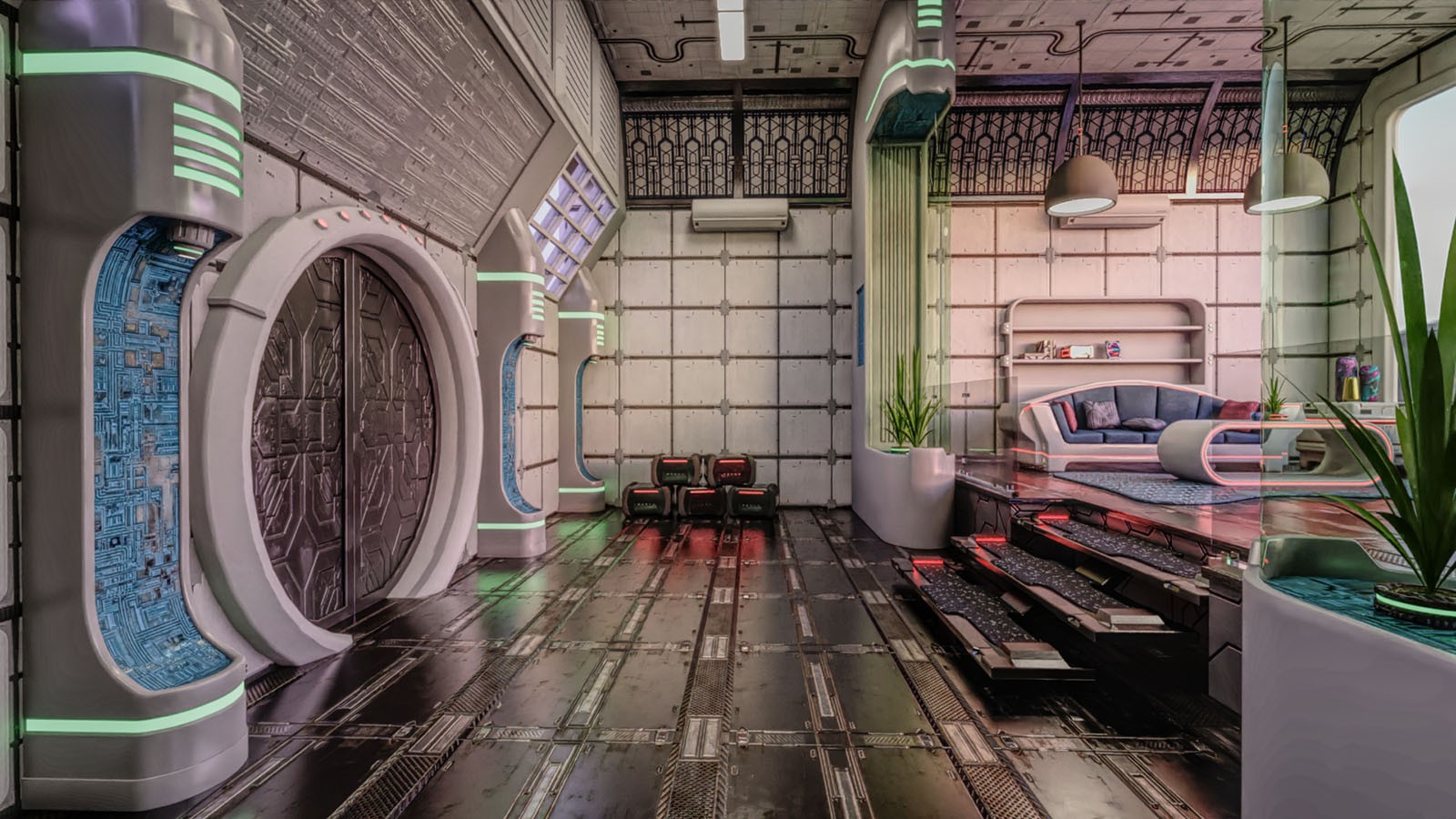 Scifi Living Space by N/A