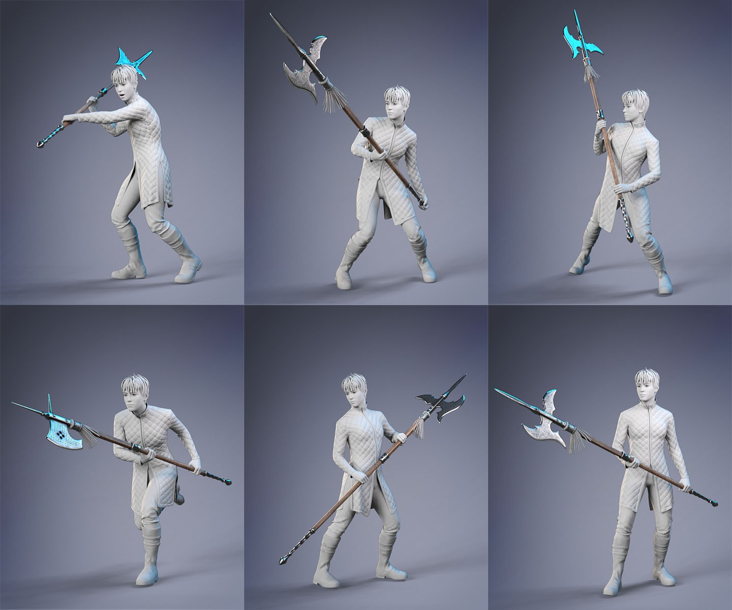 Pack of Halberds with poses for G8M, G8F and G9 by N/A