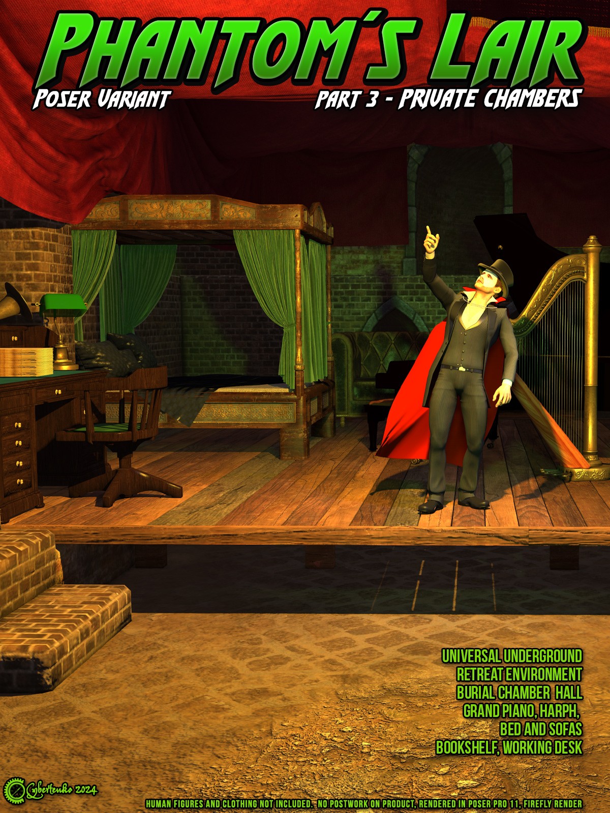 Phantoms Lair Part 3 - Private Chambers for Poser by N/A