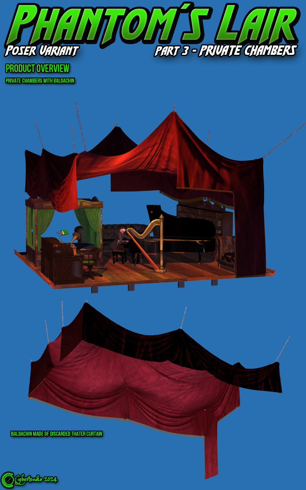 Phantoms Lair Part 3 - Private Chambers for Poser by N/A