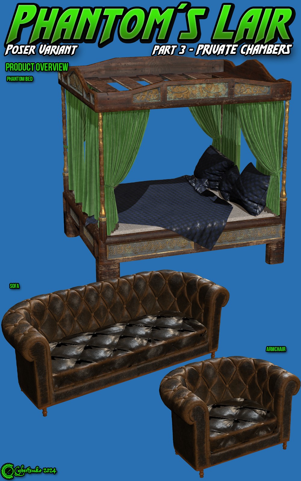 Phantoms Lair Part 3 - Private Chambers for Poser by N/A