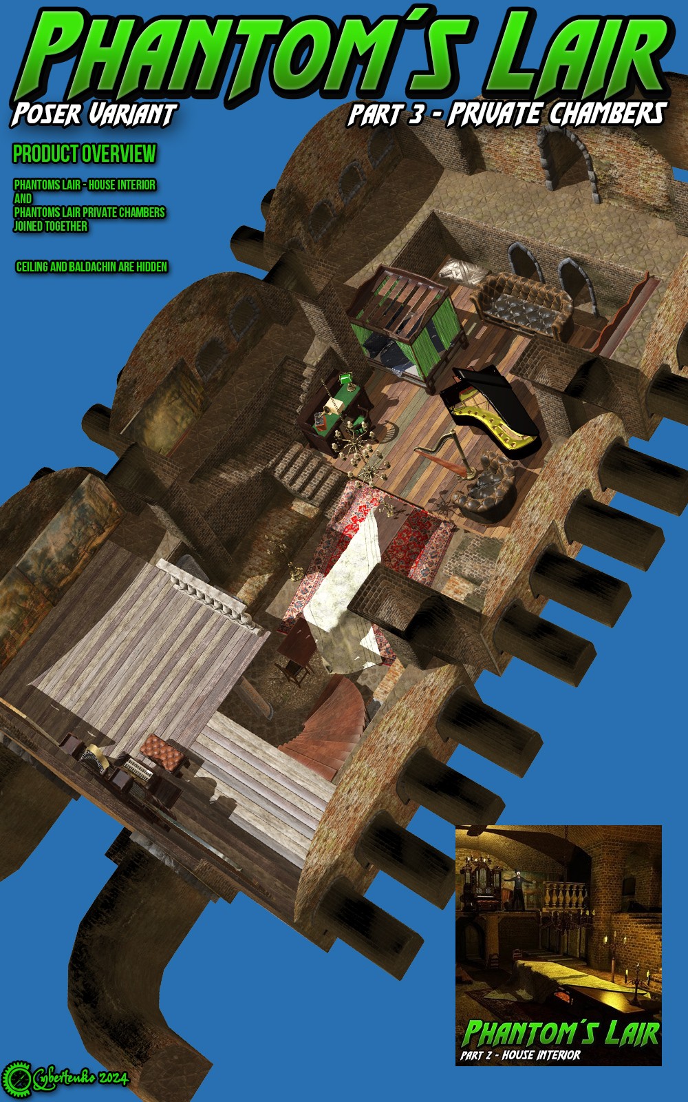 Phantoms Lair Part 3 - Private Chambers for Poser by N/A