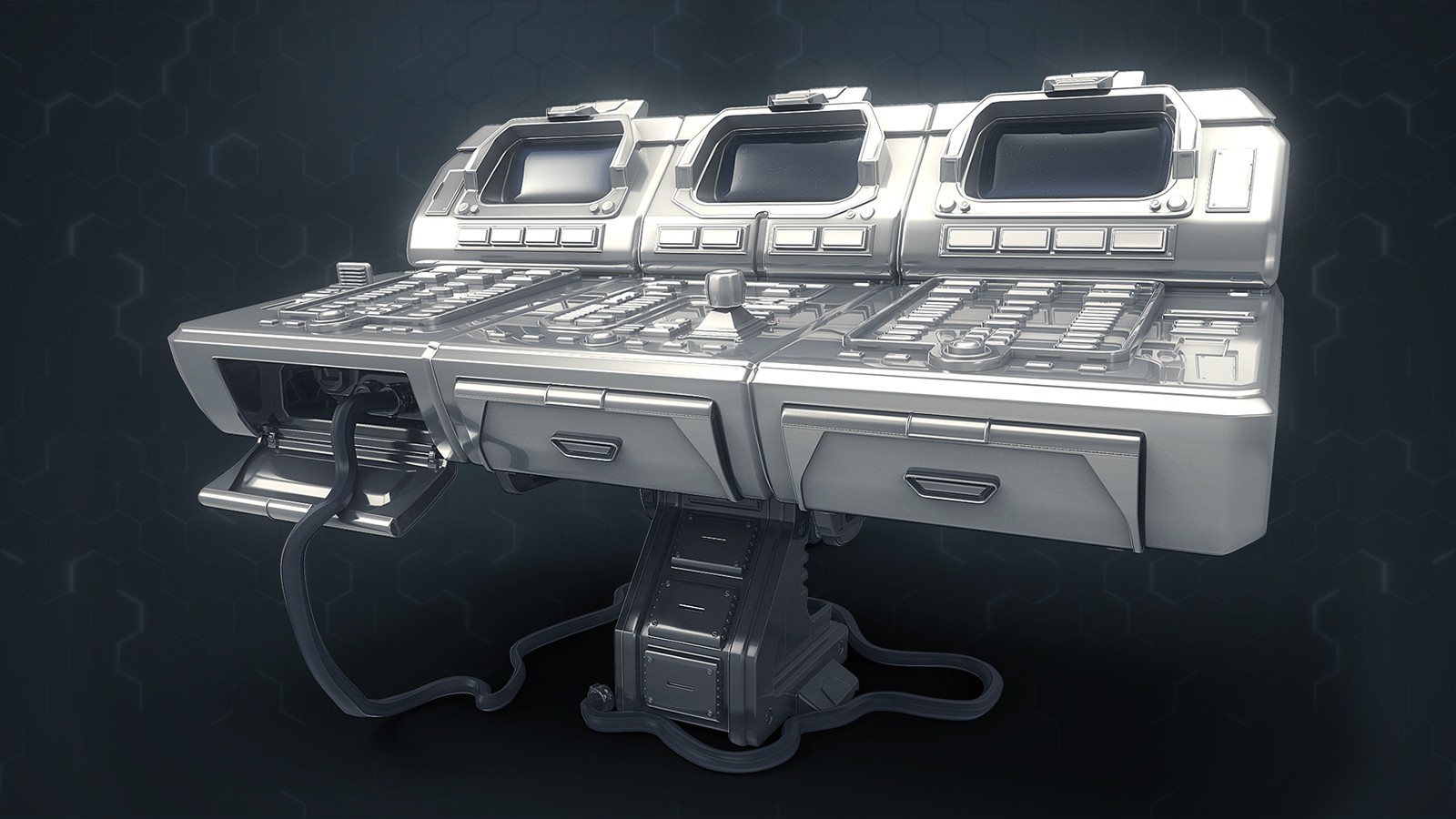 3D Central Computer Control Terminal with Portable Generator by N/A