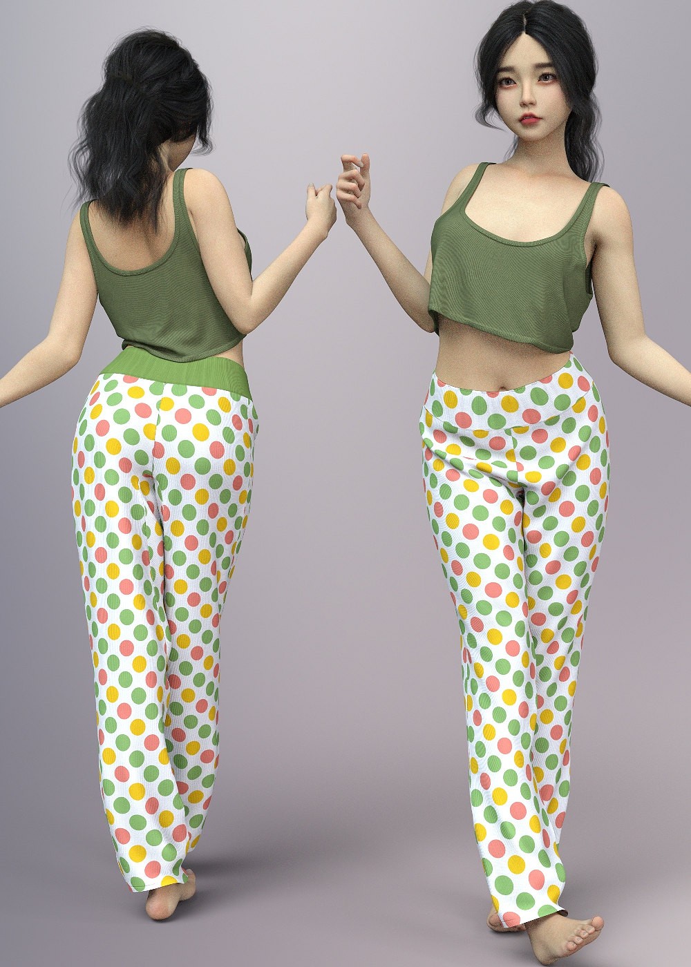 Fluffy Pants for Genesis 8 Female by N/A