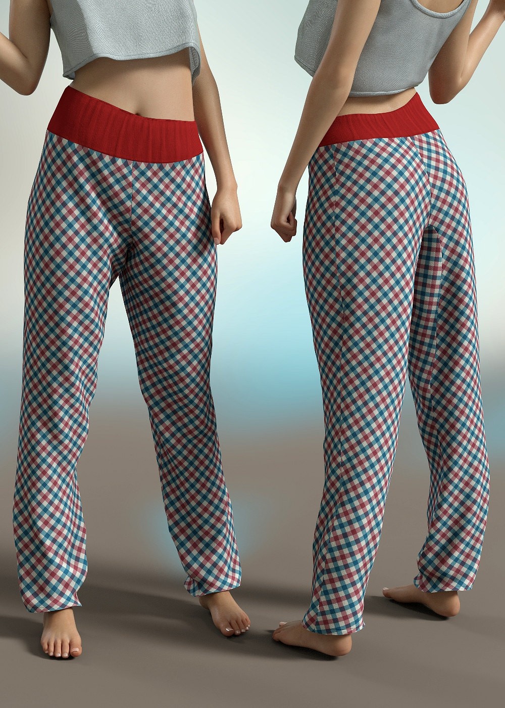 Fluffy Pants for Genesis 8 Female by N/A