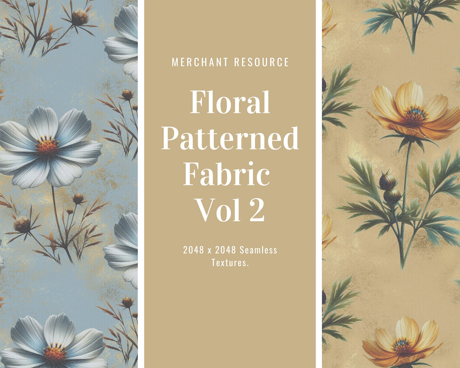 10 Floral Patterned Fabric Vol 2 - Merchant Resource by N/A
