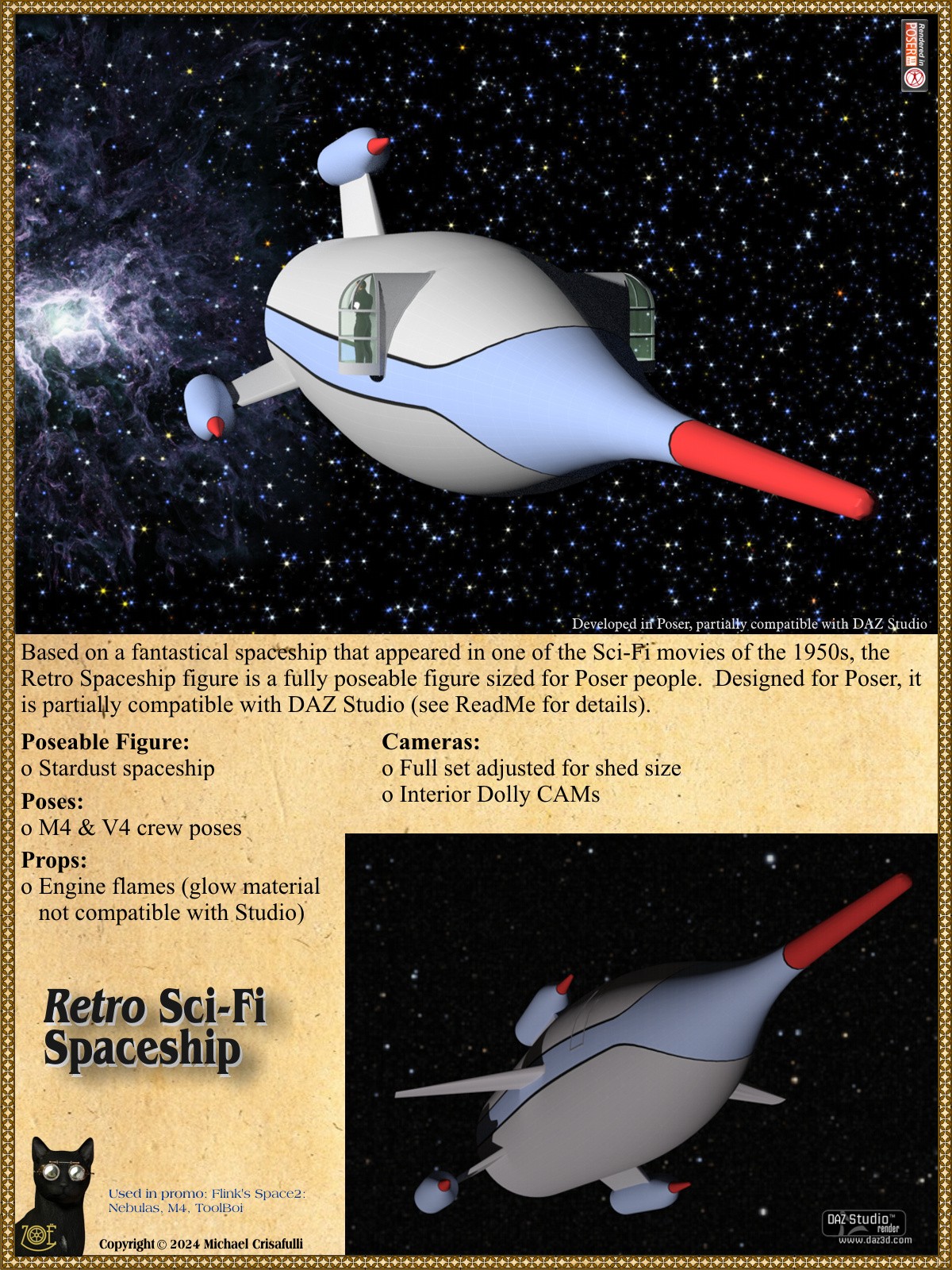 Retro Sci-Fi Spaceship by N/A