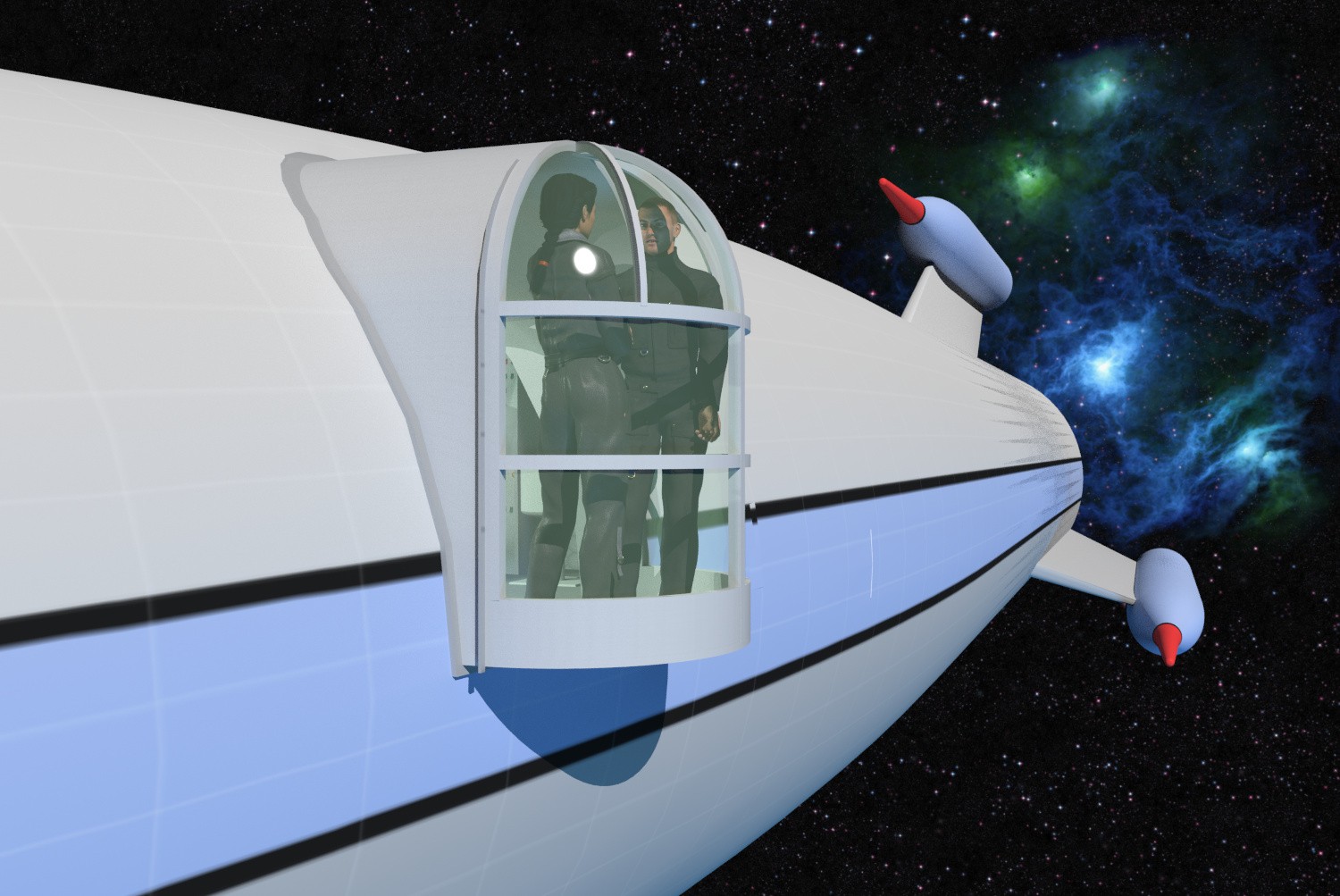Retro Sci-Fi Spaceship by N/A