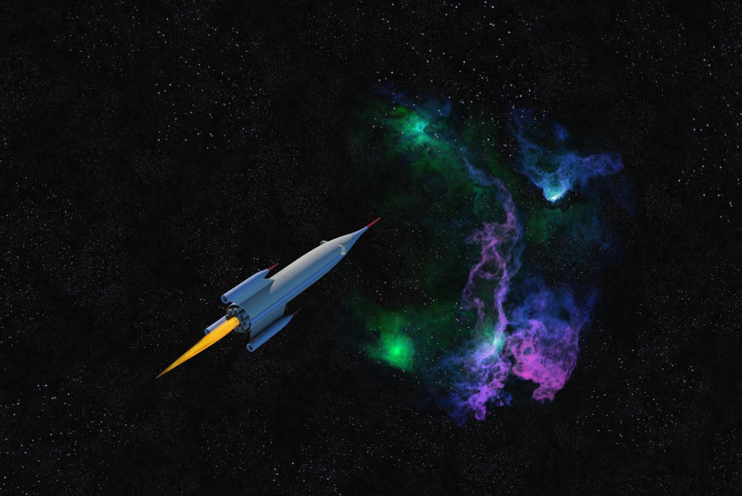 Retro Sci-Fi Spaceship by N/A