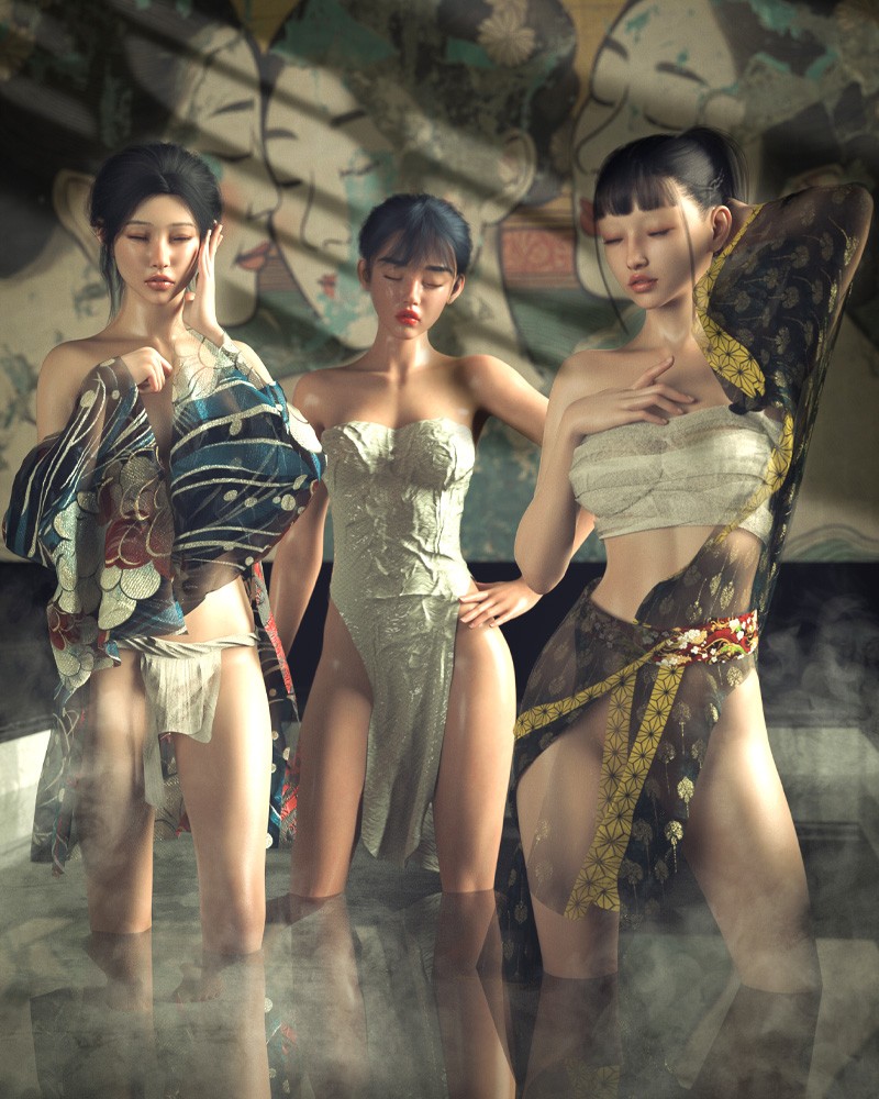 dForce Onsen Outfit for G9F by N/A