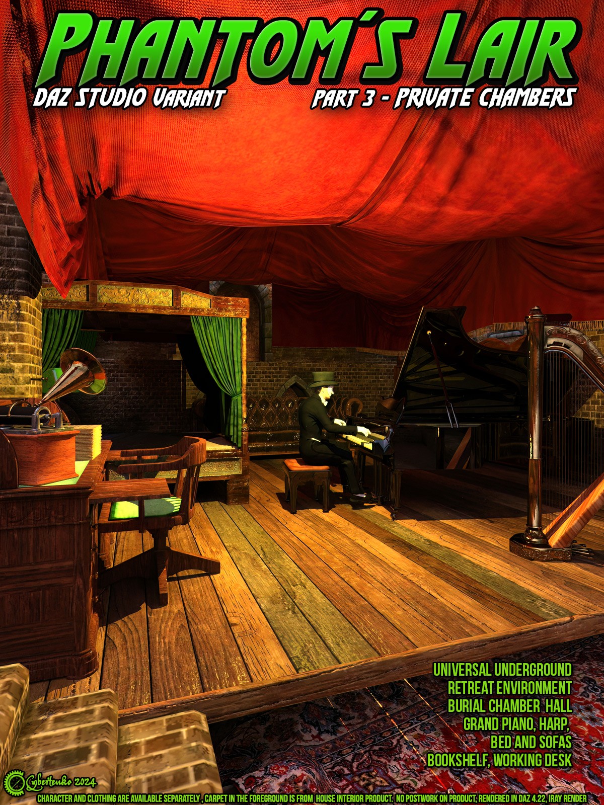 Phantoms Lair Part 3 - Private Chambers for Daz by N/A