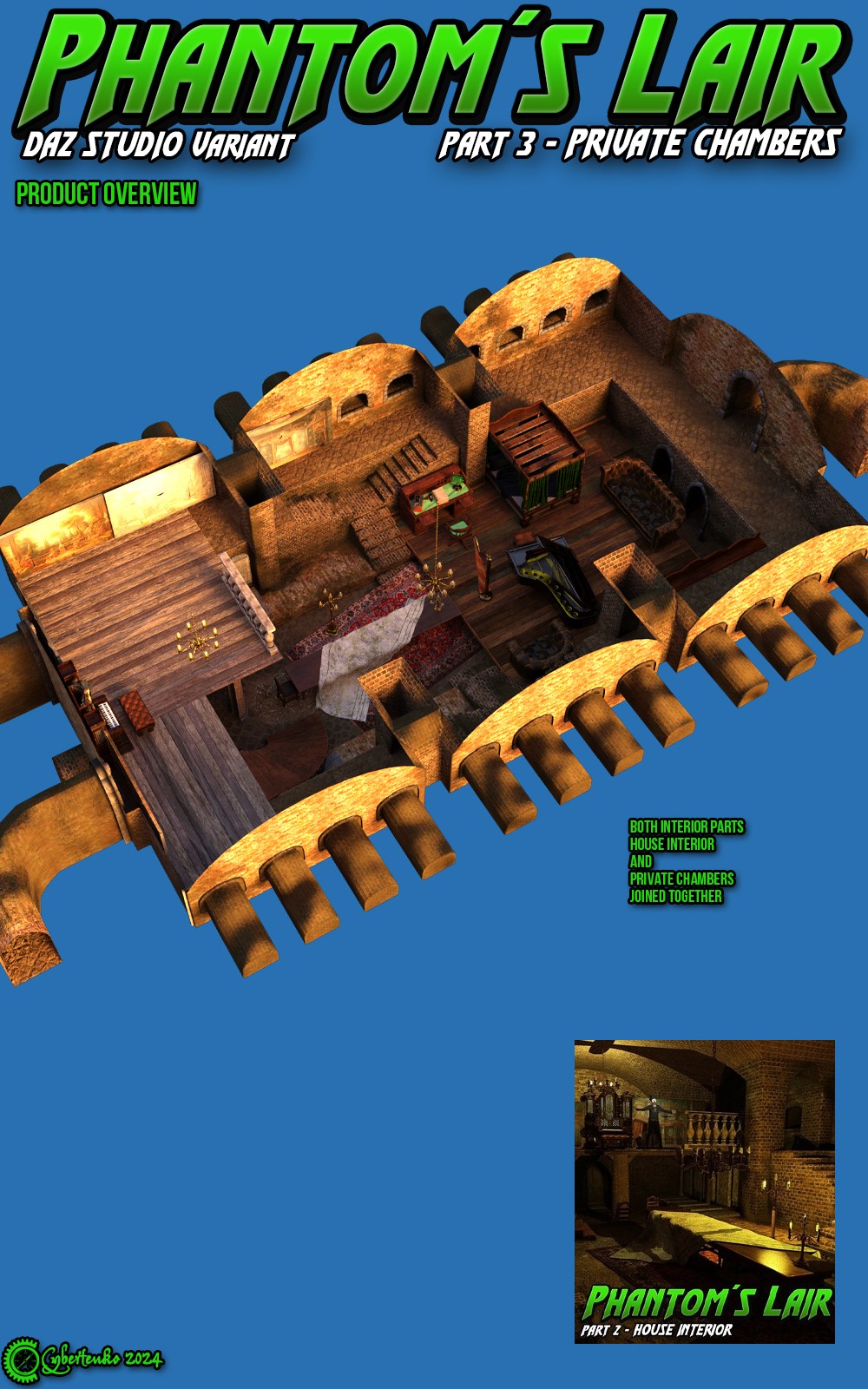 Phantoms Lair Part 3 - Private Chambers for Daz by N/A