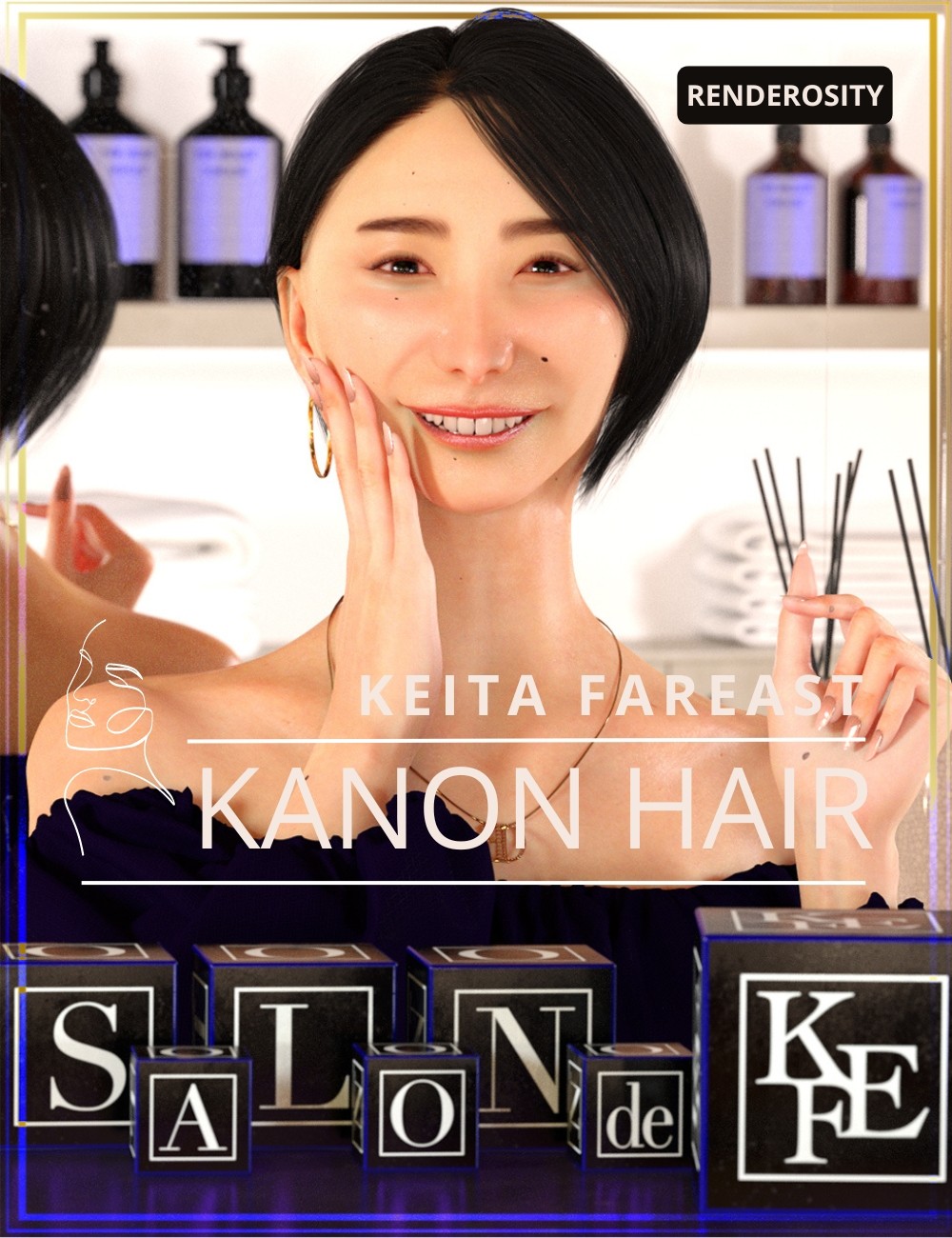 KFE Kanon Hair for Genesis 9 by N/A