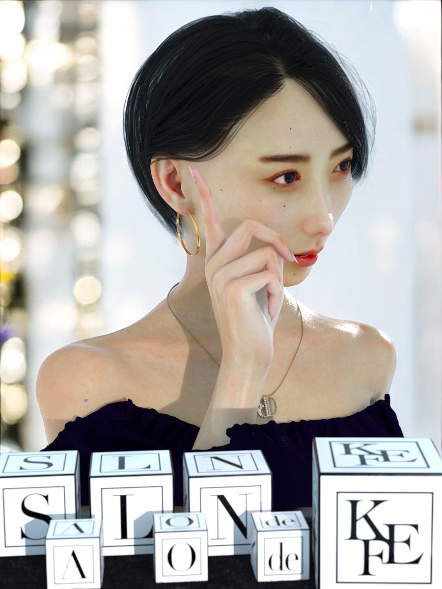 KFE Kanon Hair for Genesis 9 by N/A