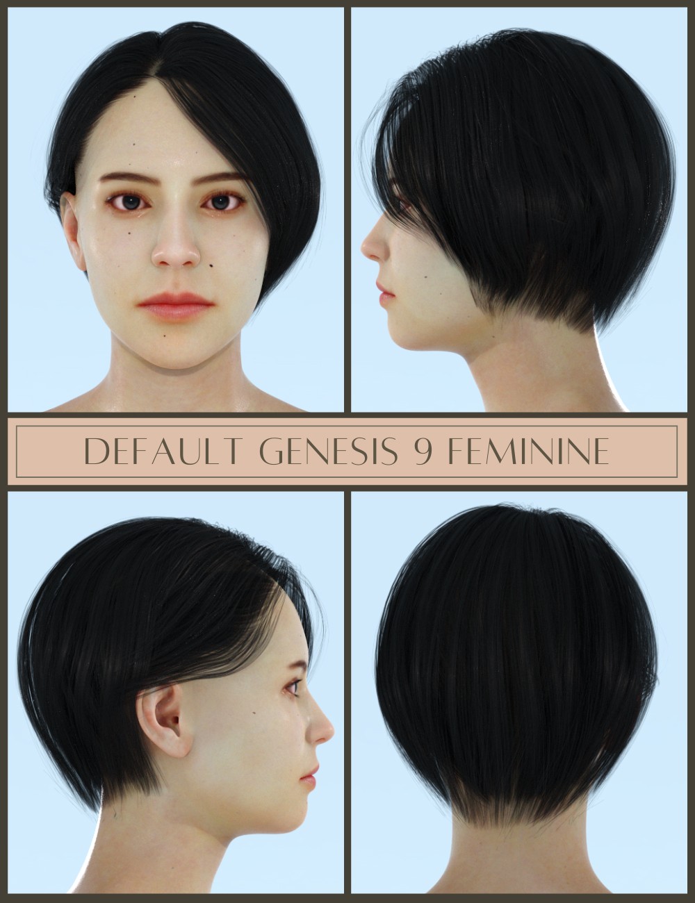 KFE Kanon Hair for Genesis 9 by N/A