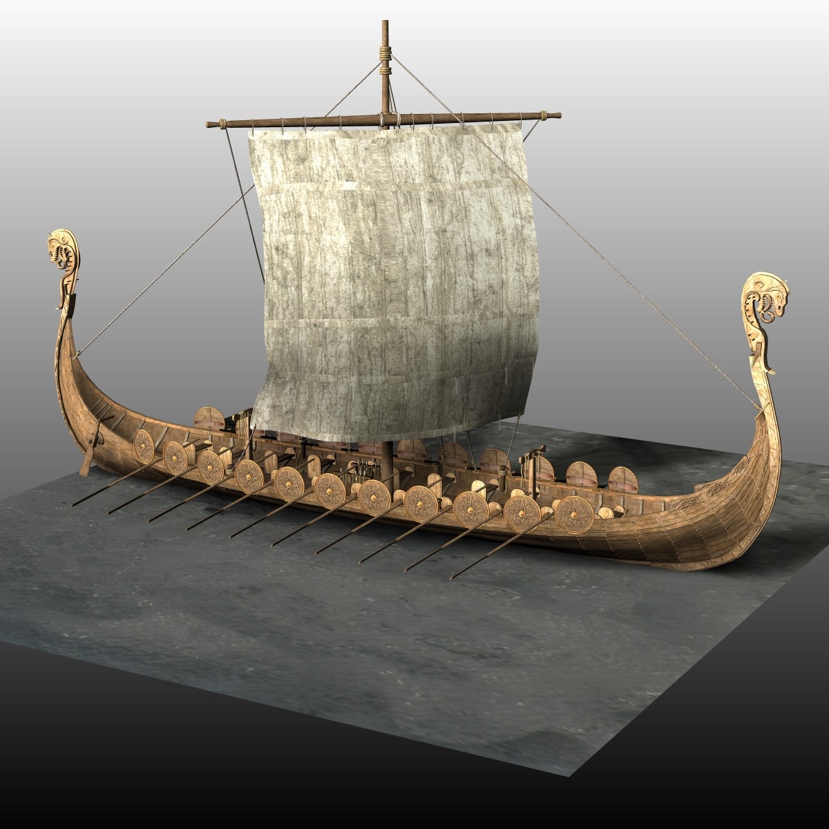 MS24 Viking Ship for Poser by N/A