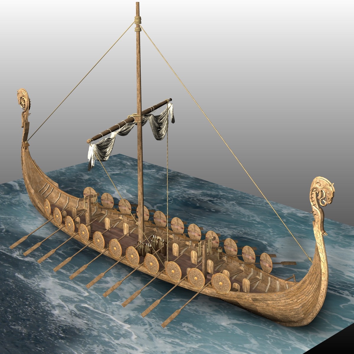 MS24 Viking Ship for Poser by N/A