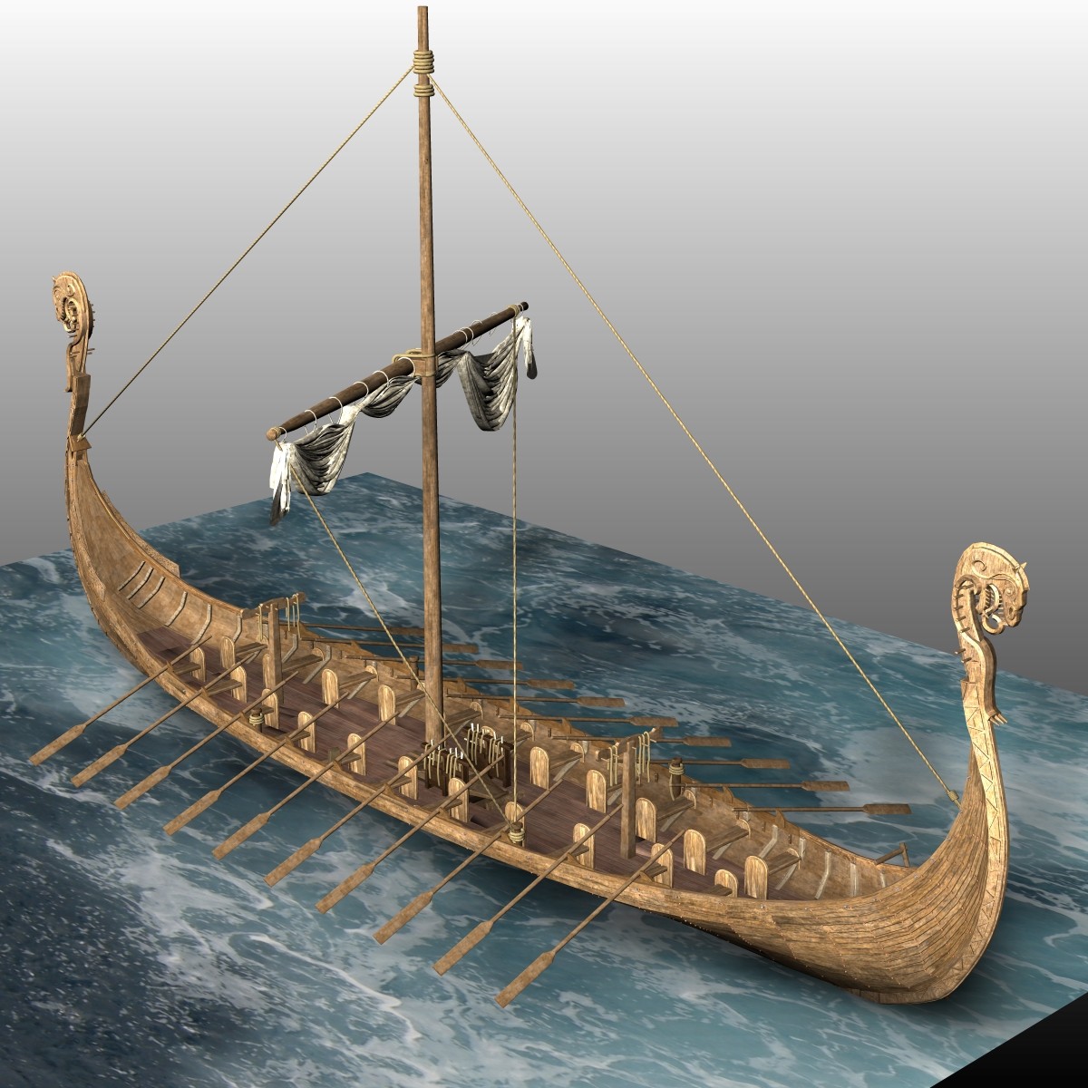 MS24 Viking Ship for Poser by N/A
