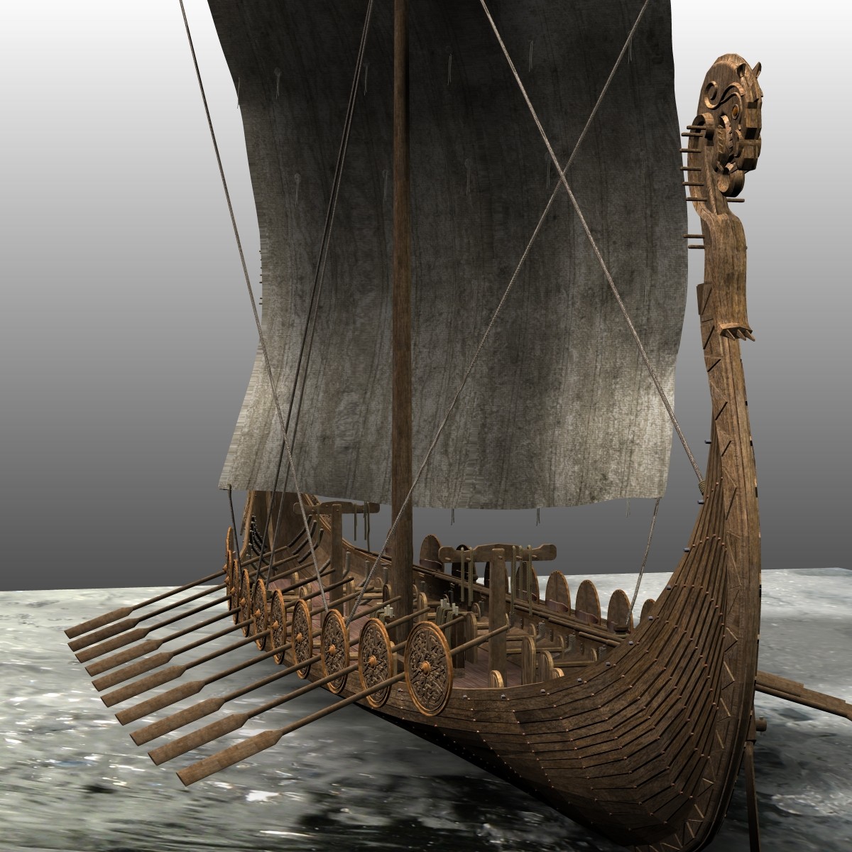 MS24 Viking Ship for Poser by N/A