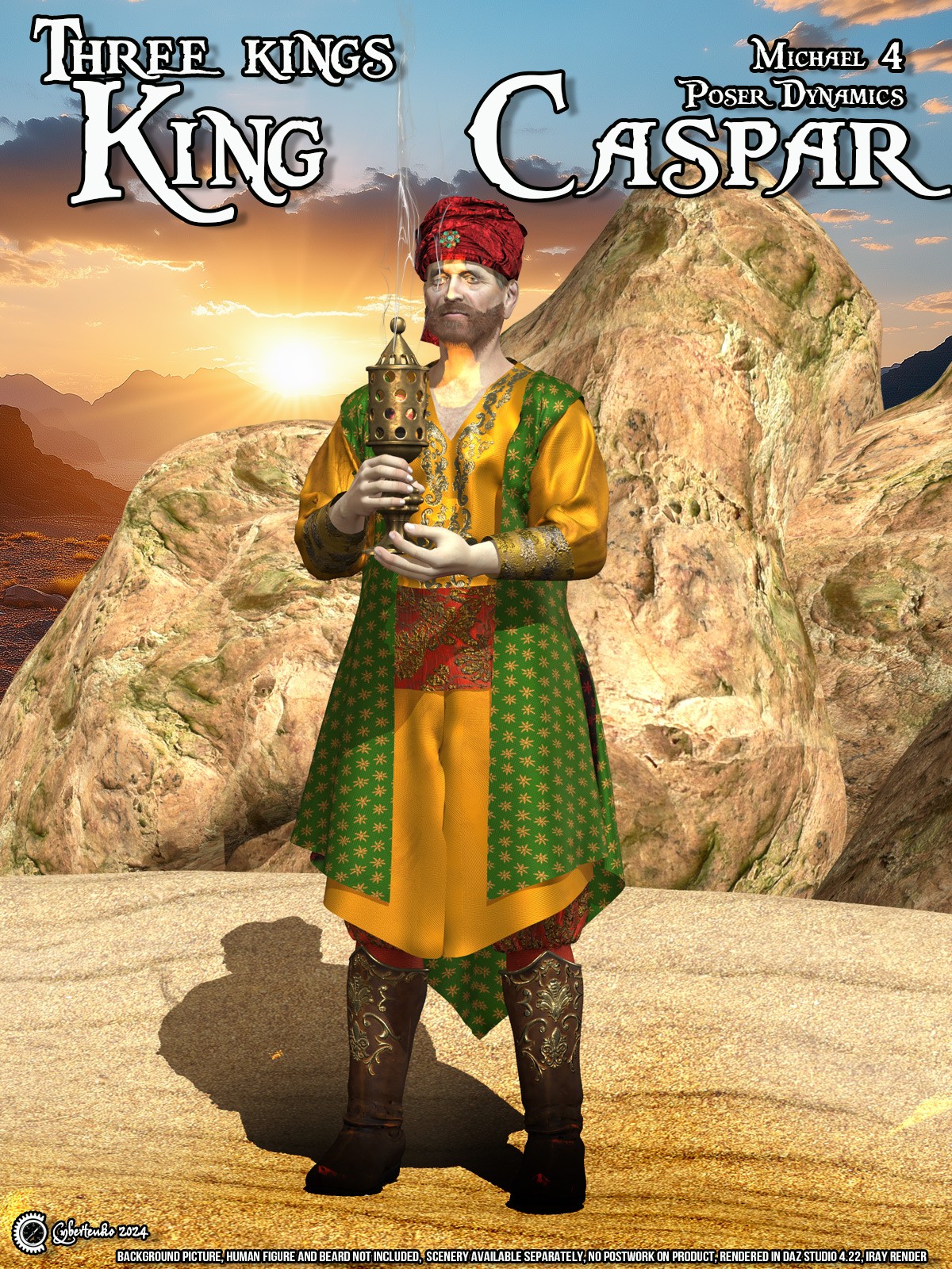 Three Kings - King Caspar for Poser and M4 by N/A