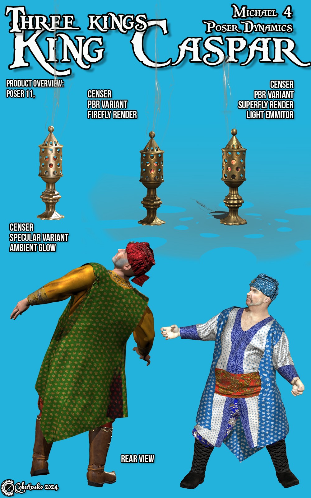 Three Kings - King Caspar for Poser and M4 by N/A