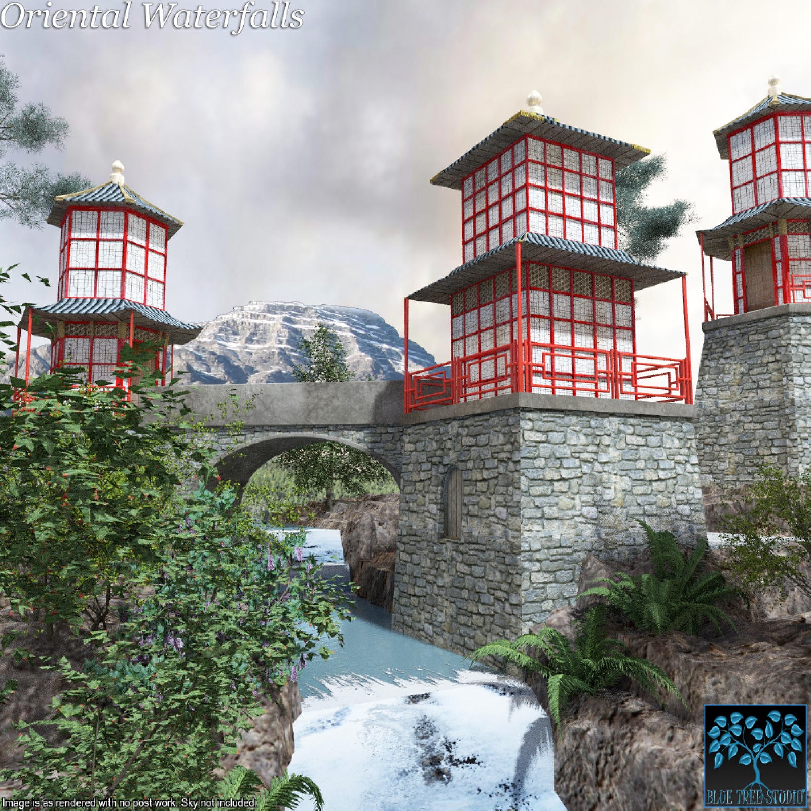 Oriental Waterfalls for Poser by N/A