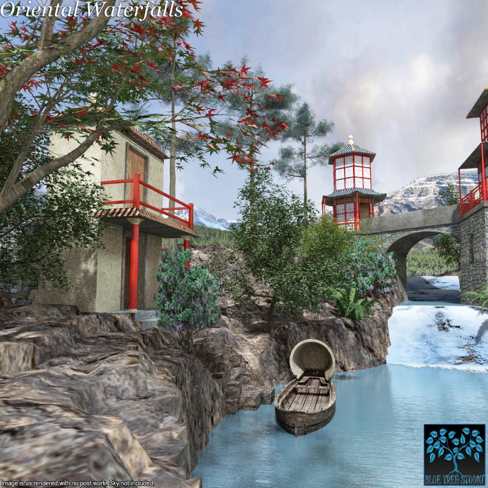 Oriental Waterfalls for Poser by N/A