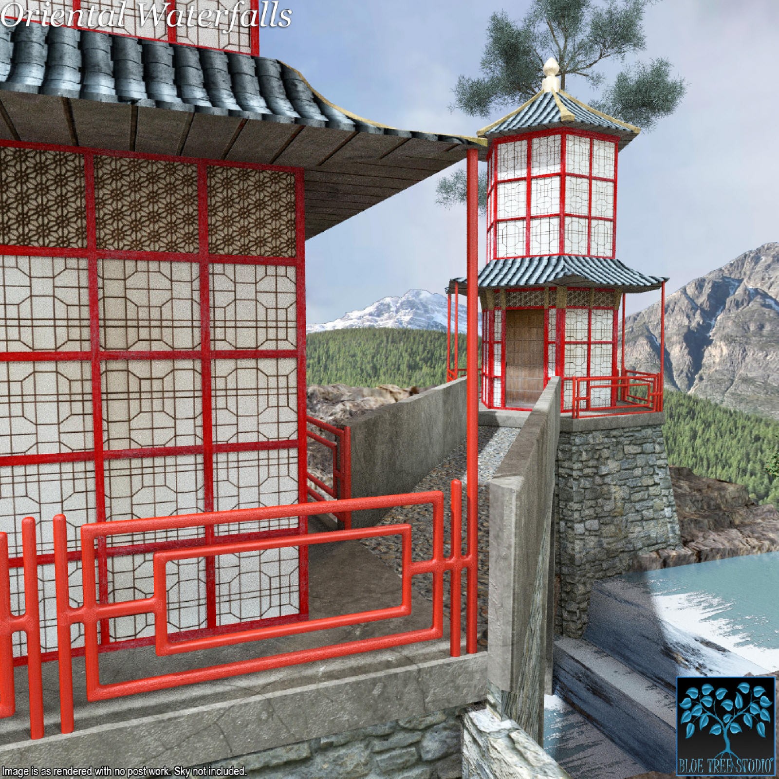 Oriental Waterfalls for Poser by N/A