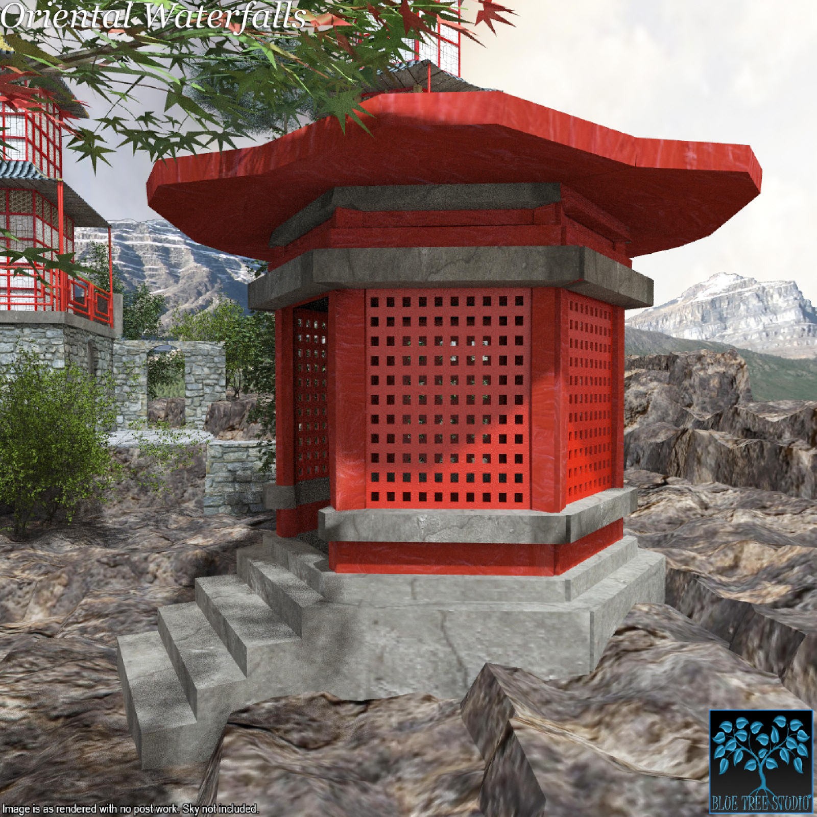 Oriental Waterfalls for Poser by N/A