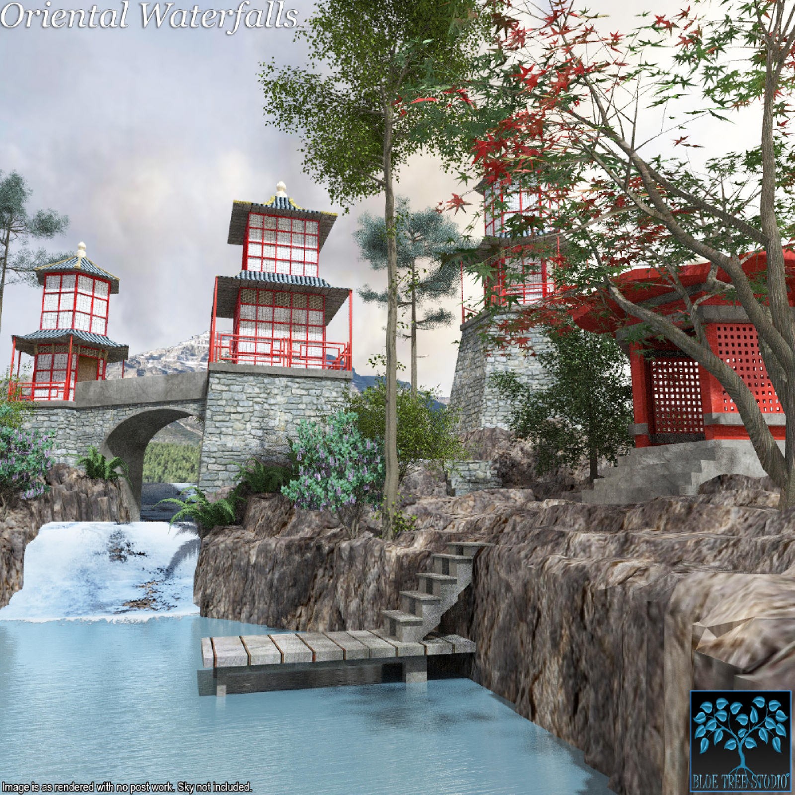 Oriental Waterfalls for Poser by N/A