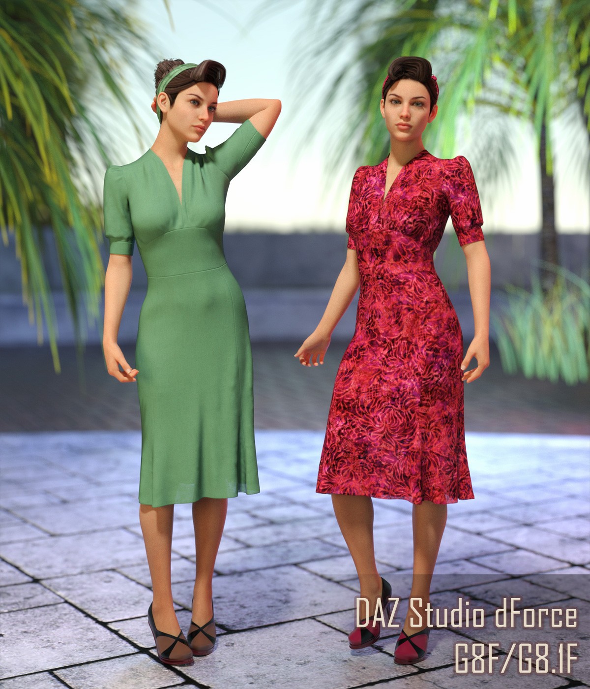 FRQ dForce: 1940s Dress for G8F by N/A