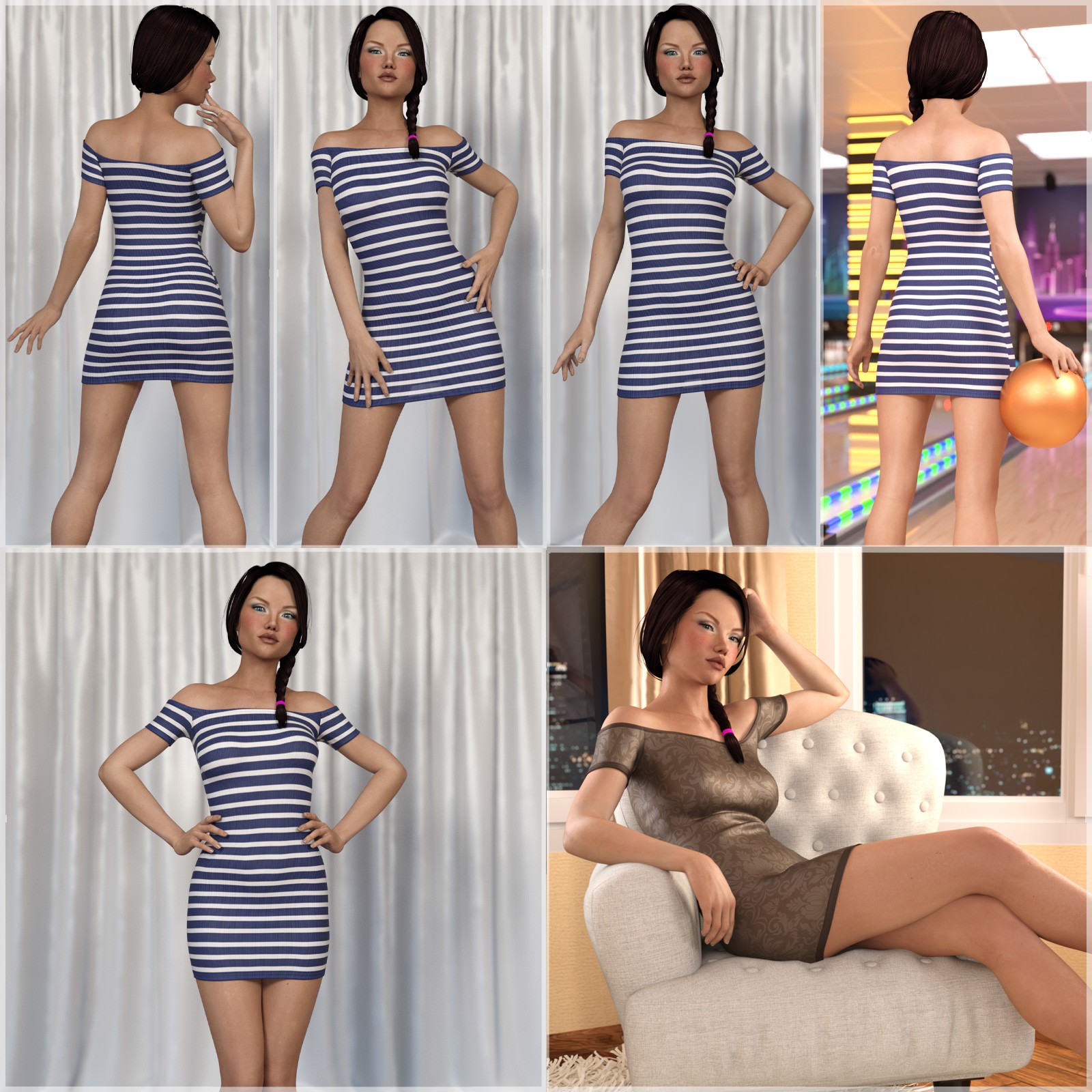 STZ dForce Modern dress for G8 Female by N/A