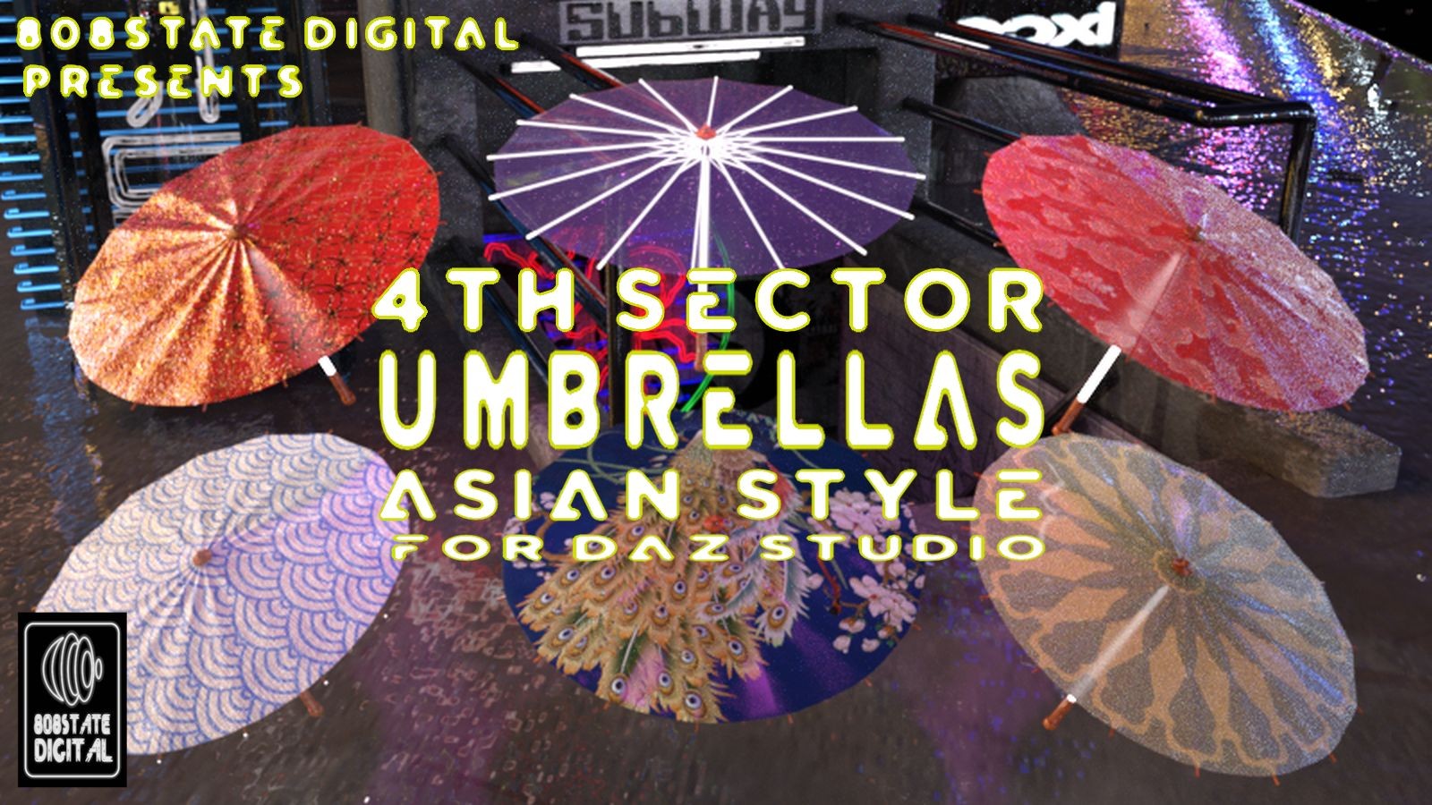 Asian Style Umbrellas for Daz Studio by N/A