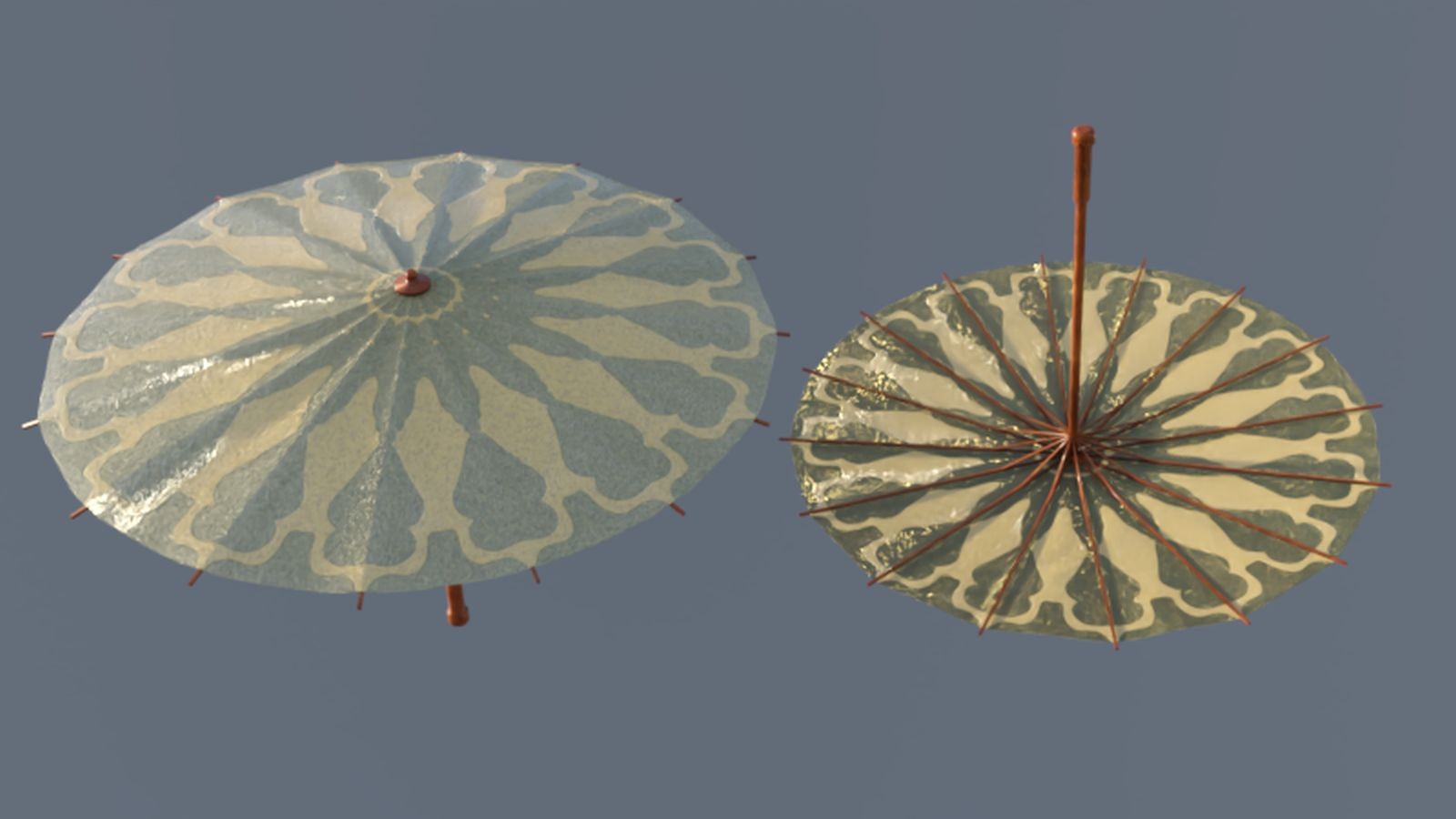 Asian Style Umbrellas for Daz Studio by N/A
