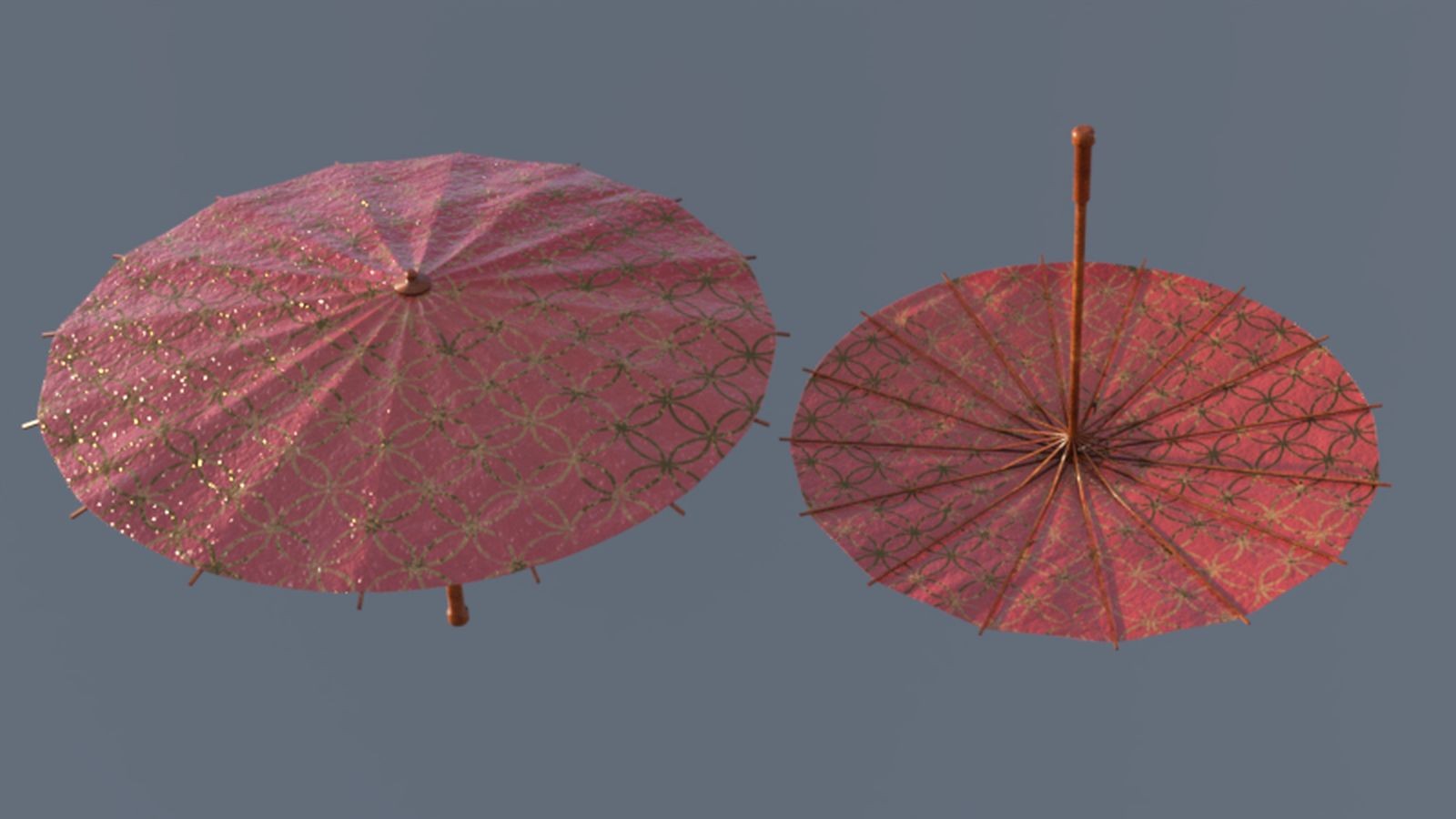 Asian Style Umbrellas for Daz Studio by N/A