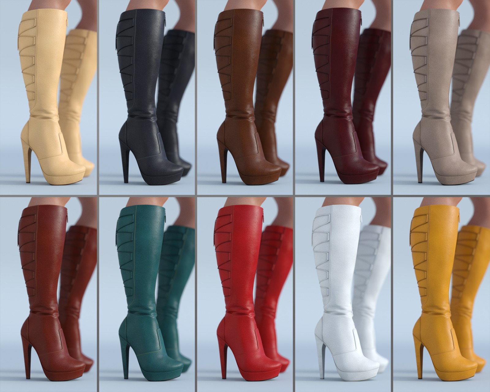 Sabrina High Heel Boots for Genesis 8(8.1) Female by N/A