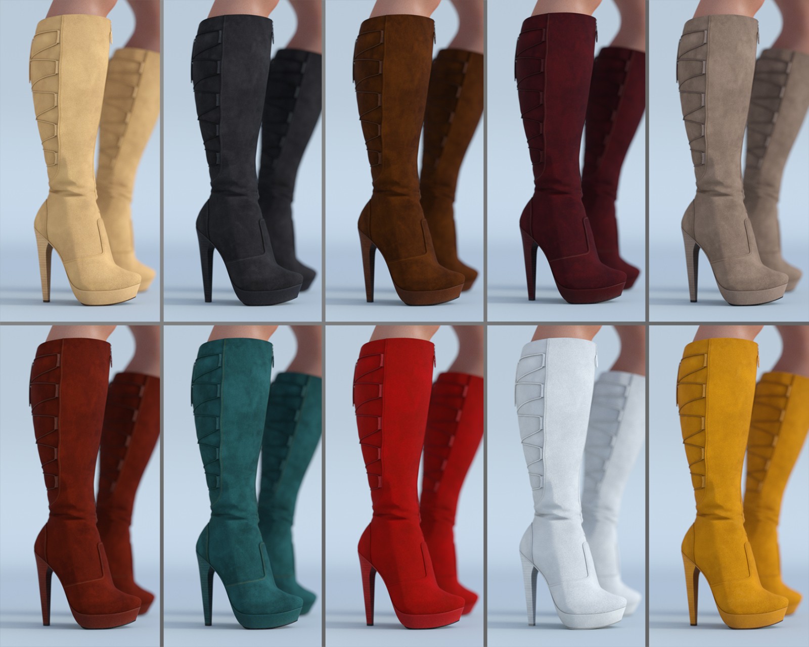 Sabrina High Heel Boots for Genesis 8(8.1) Female by N/A